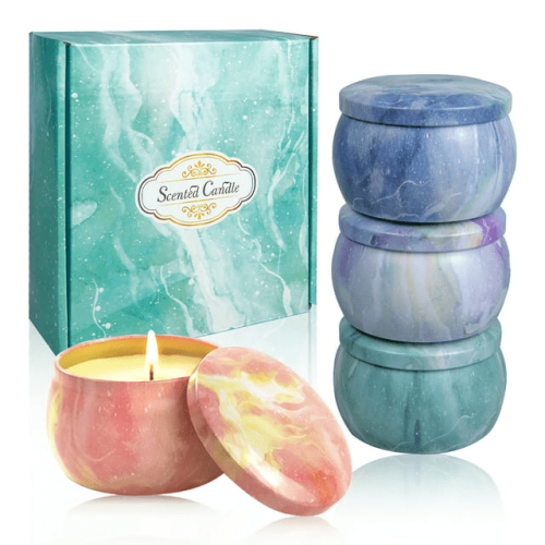 OSHINE Scented Candles Gift Set for Women: Soy Wax Aromatherapy Candle Fragrance Candles 4.4 oz Strongly Fragrance Essential Oils for Stress Relief Ha OSHINE Scented Candles Gift Set for Women: Soy Wax Aromatherapy Candle Fragrance Candles 4.4 oz Strongly Fragrance Essential Oils for Stress Relief Ha