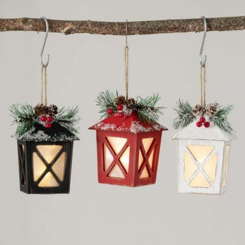5.5"H Sullivans Lighted Lantern Ornament - Set of 3, Multicolored Christmas Ornaments 5.5"H Sullivans Lighted Lantern Ornament - Set of 3, Multicolored Christmas Ornaments