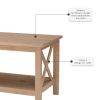 Edmiston Coffee Table with Shelf, Driftwood