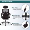 SWEETCRISPY Mesh High Back Ergonomic Office Chair Lumbar Support Pillow Computer Desk Chair