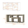 Anacapa Rectangle Reversible TV Stand Light Pine