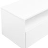 ON-TREND High Gloss TV Stand with Ample Storage Space, Media Console for TVs Up to 75", Versatile Entertainment Center with Wall Mounted Floating Stor