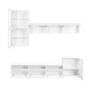 ON-TREND High Gloss TV Stand with Ample Storage Space, Media Console for TVs Up to 75", Versatile Entertainment Center with Wall Mounted Floating Stor