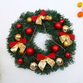 Christmas Wreath Merry Christmas Decorations Ornaments Front Door Hanging Window Wreaths Props Background Xmas Tree Decoration (Color: 6)