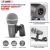 5 Core Snare Drum Microphone Uni Directional Pickup Pattern Wired Instrumental Dynamic Microfono w Swivel Mount Steel Mesh Grille - SNARE MIC