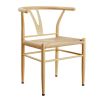 Springwood Wishbone Chair 2 Pack, Metal Base with Black Finish for Indoor