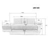 Multi-functional sofa, can sit, lie down, with storage box and drawer, and the storage sofa arm which can be used as tea table